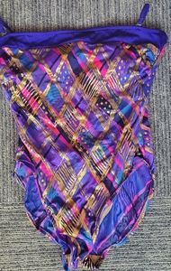 Elizabeth Stewart Vintage Foil Swimsuit sz 14